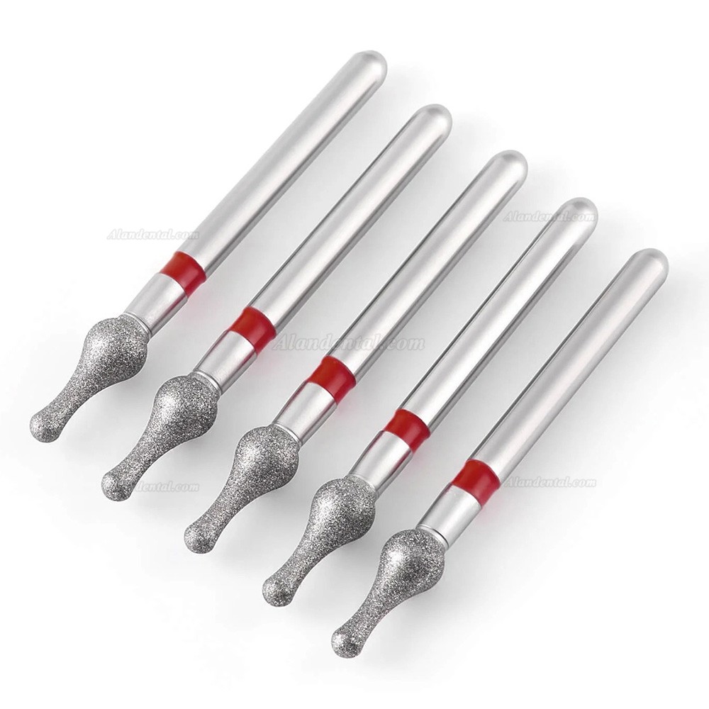 5pcs/Box Dental Diamond Bur (Grit Fine/Extra Fine/Medium)